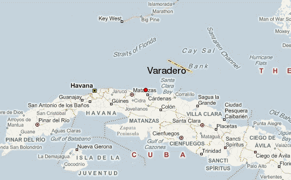 Varadero Cuba Mapa Carte EXWJ.