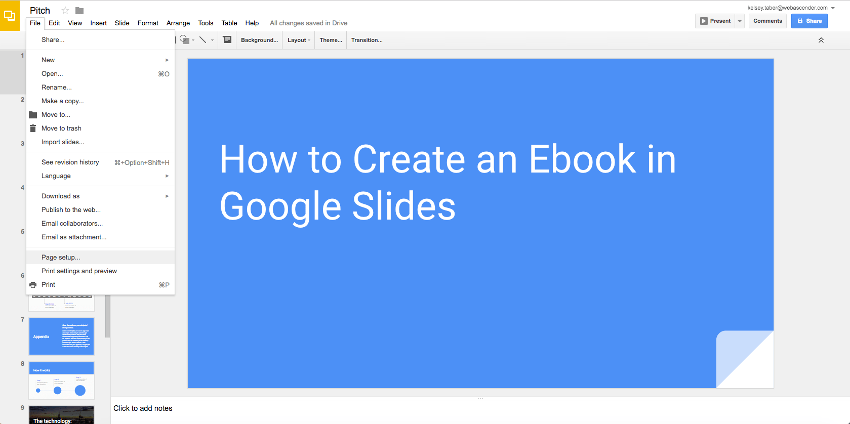 How To Create An Ebook With Google Slides - Web Ascender