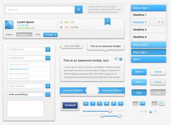 Free GUI Sets for UI/UX Designers – Shameemullah