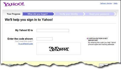 Forgot Yahoo Email Address Id And Password
