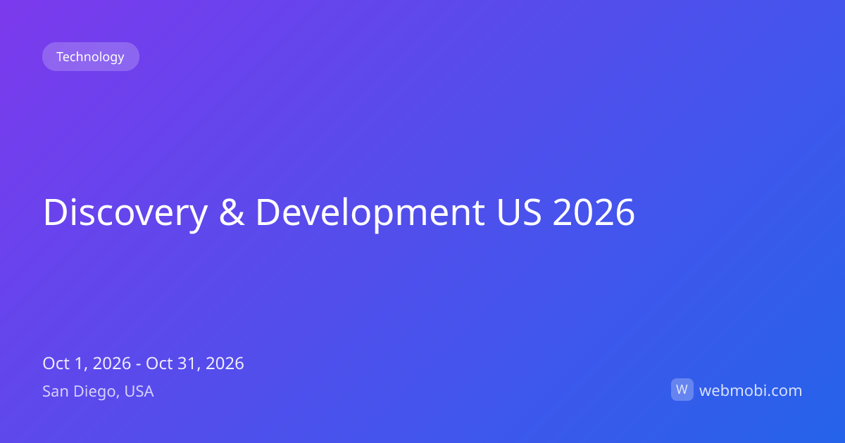 Discovery Development US 2026 Oct 2026 San Diego WebMobi Opengraph Image
