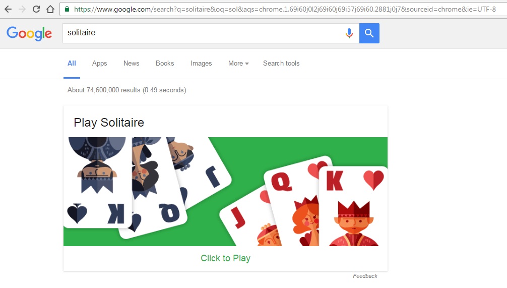 When you're targeting hidden cards to expose, it's . You Can Play Solitaire And Tic Tac Toe On Google Search