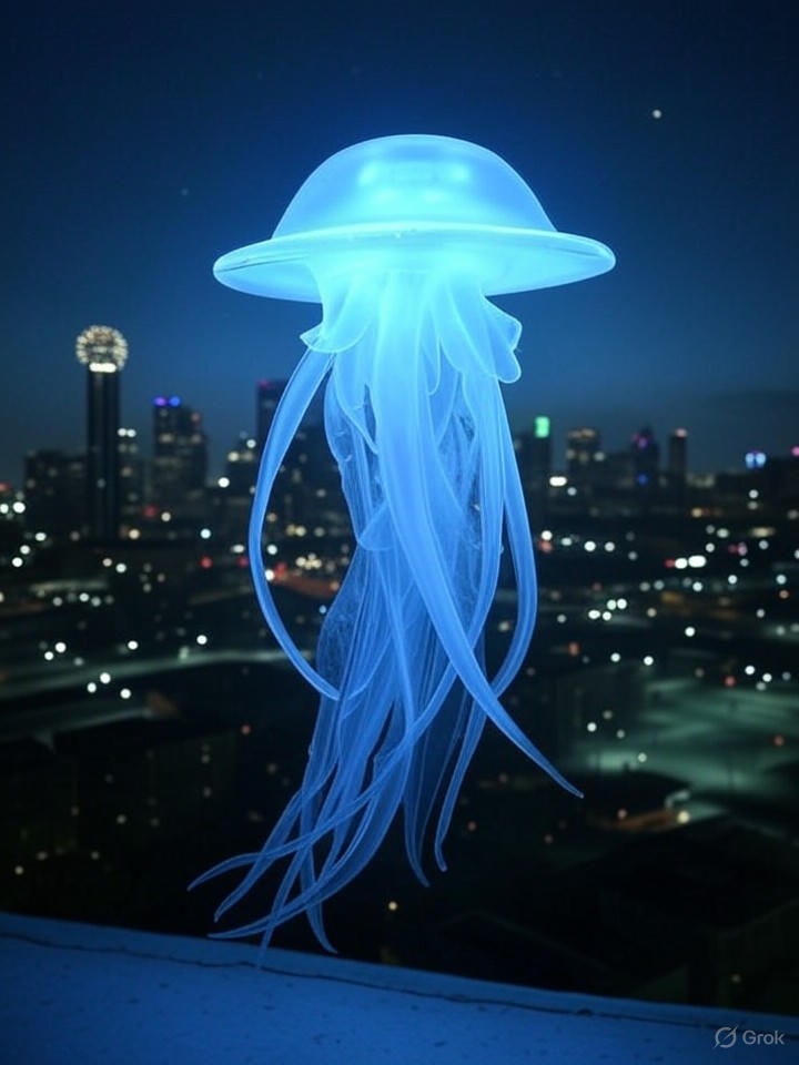 Viral Jellyfish UAP Video Over Dallas Sparks Extraterrestrial Debates