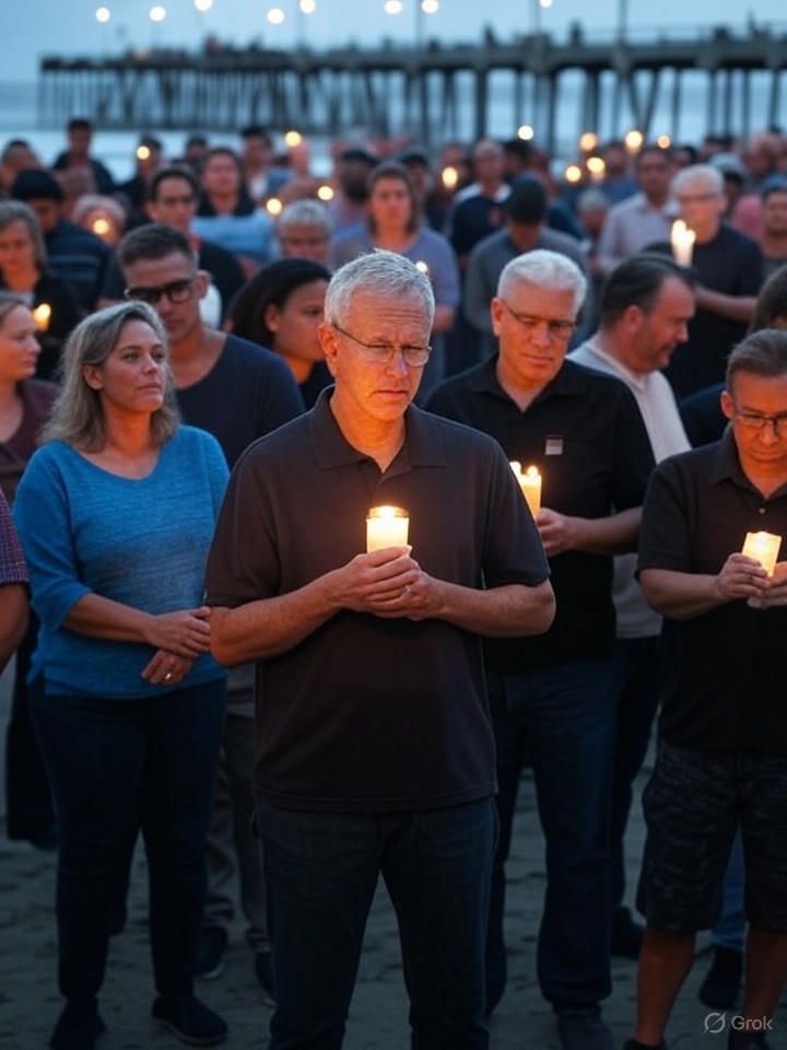 Hundreds Mourn Charlie Kirk at Huntington Beach Vigil Hit by Neo-Nazi Assault