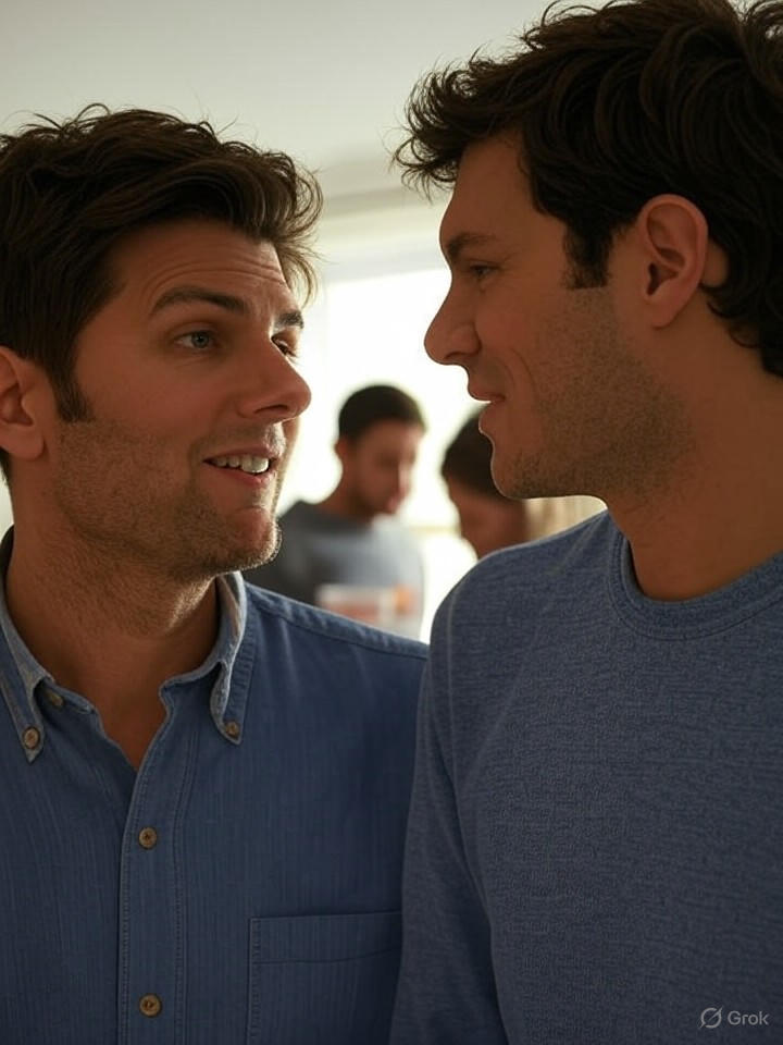 WhatsApp’s Group Chat Ad Stars Adam Scott and Brody in Party Chaos