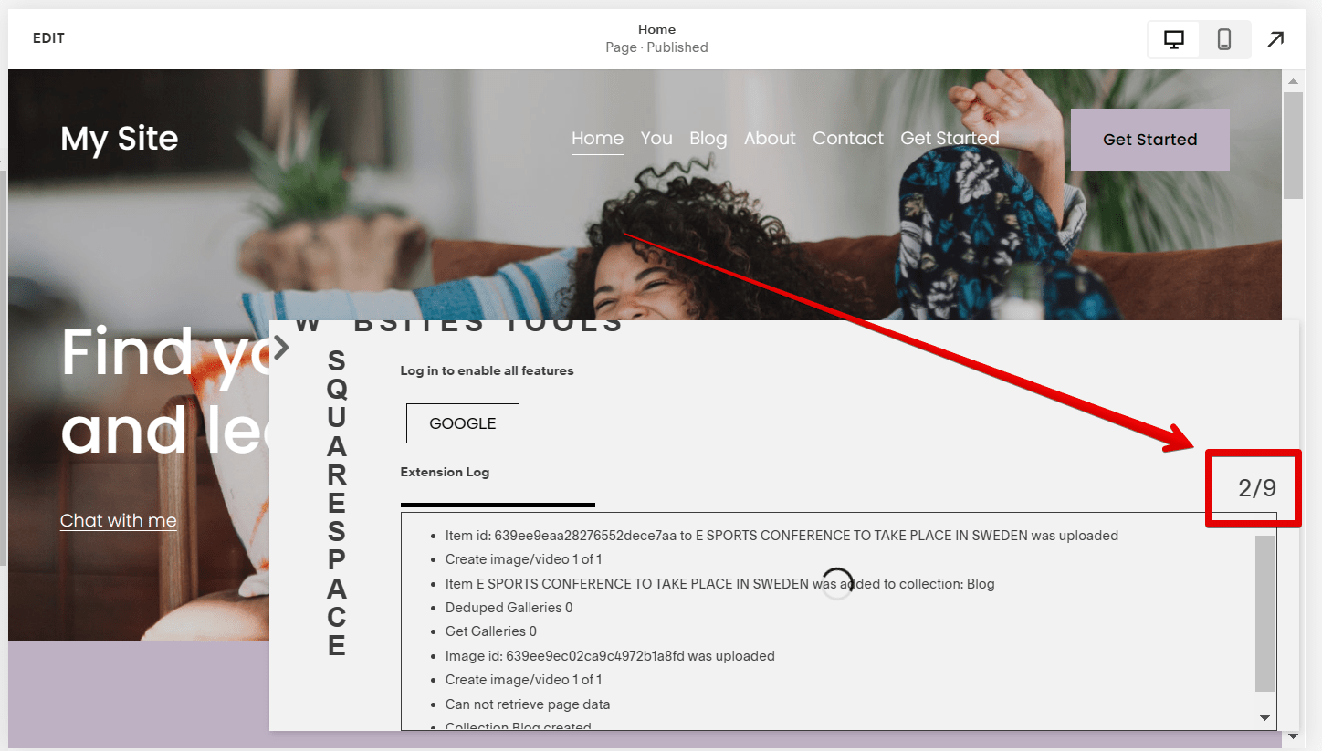How do i restore a previous version of squarespace