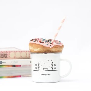 Happy Place Enamel Mug