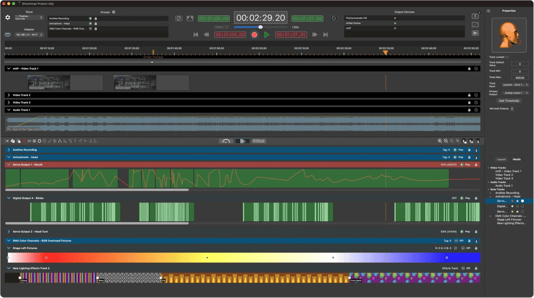 Showforge live programming workspace