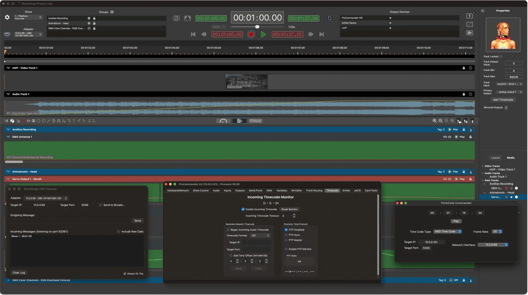 Show control & timecode