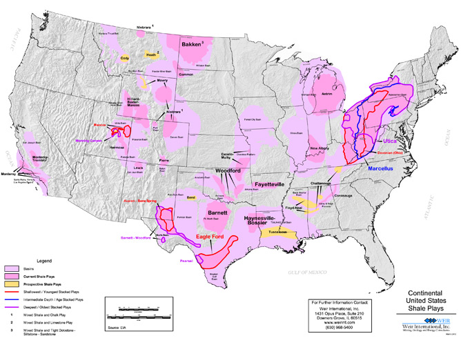 Weir Inc Services Shale Gas Map 