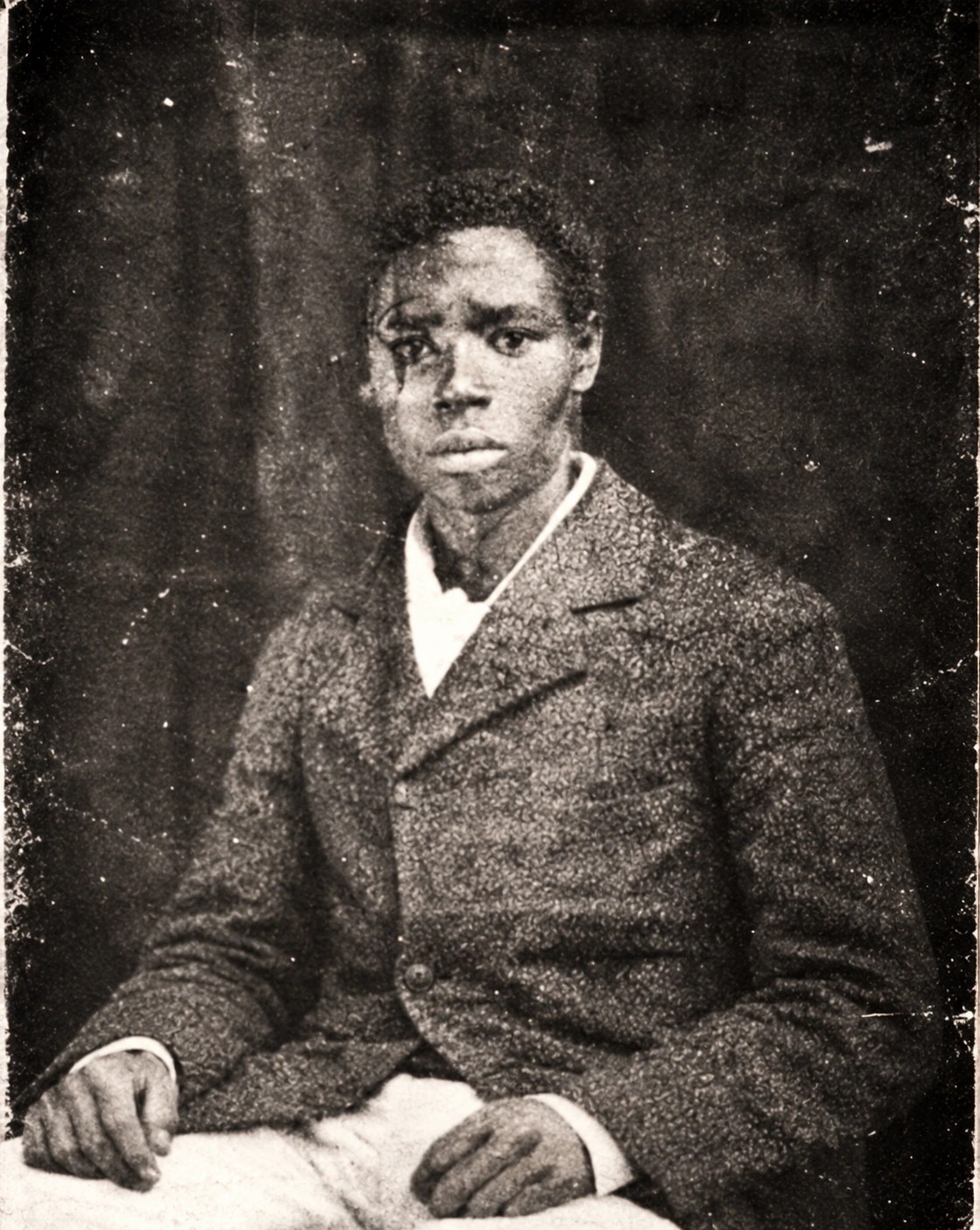Restored historical portrait of Edmond Albius