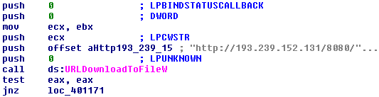 Trojan-downloader code
