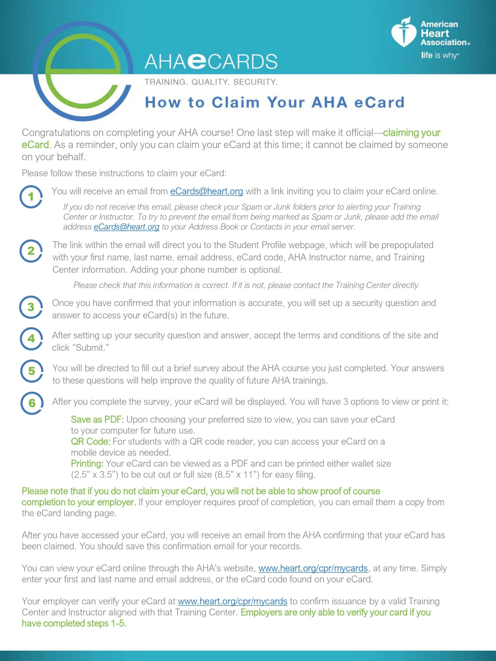 How to claim your ecard