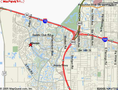 Map Of Florida Showing Weston Weston Florida Map 