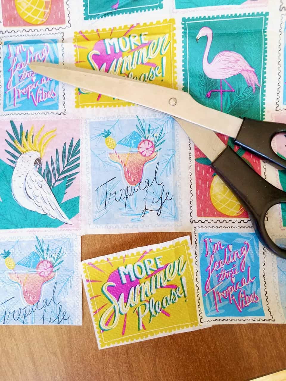 How to Decoupage Rocks With Napkins We Three Shanes