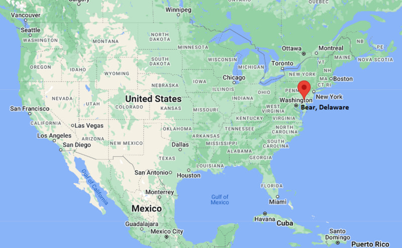 Where Is Bear DE USA Location Map Of Bear Delaware Bear Location Map De 