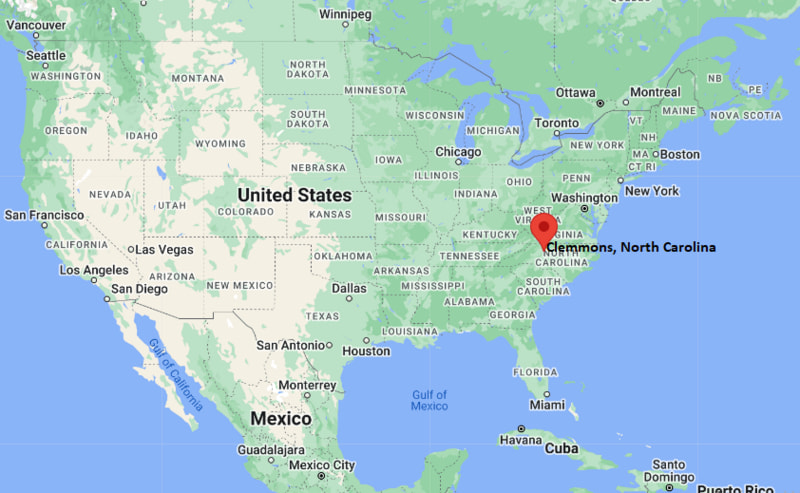 Where Is Clemmons NC USA Location Map Of Clemmons North Carolina Clemmons Location Map Nc 