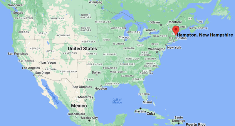 Where Is Hampton NH USA Location Map Of Hampton New Hampshire Hampton Location Map Nh 