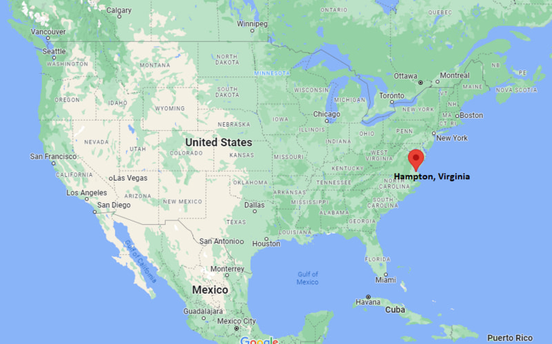 Where Is Hampton VA USA Location Map Of Hampton Virginia Hampton Location Map Va 
