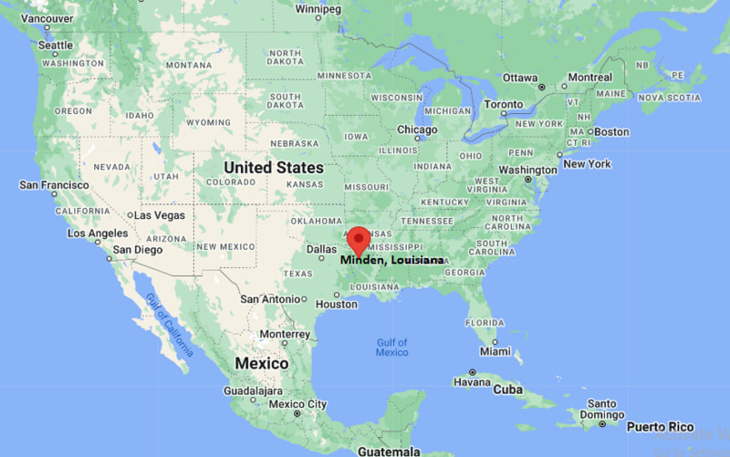 Where Is Minden LA USA Location Map Of Minden Louisiana Minden Location Map La 