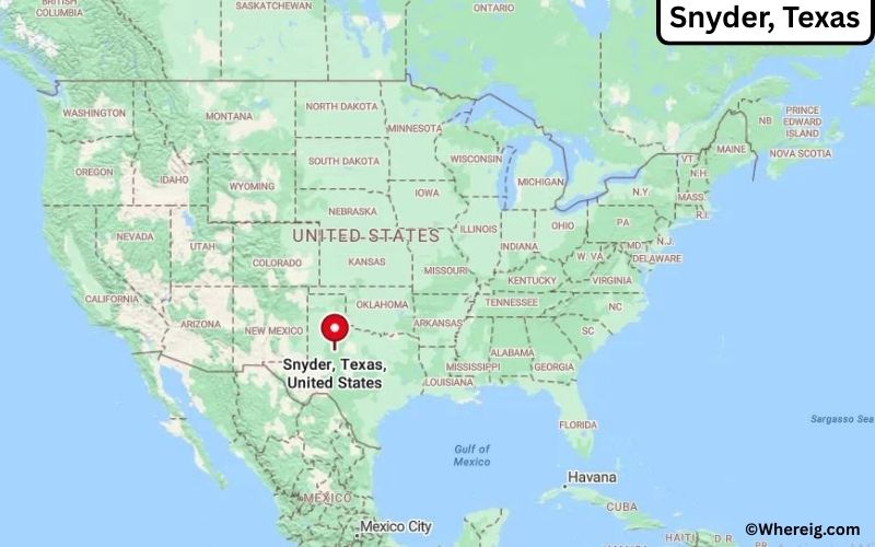 Where Is Snyder TX Location Map Of Snyder Texas Snyder Location Map Tx 
