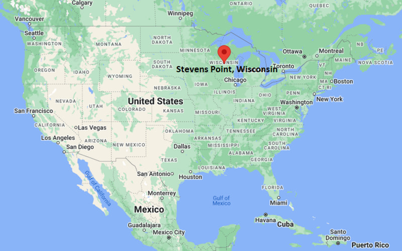 Where Is Stevens Point WI USA Location Map Of Stevens Point Wisconsin Stevens Point Location Map Wi 