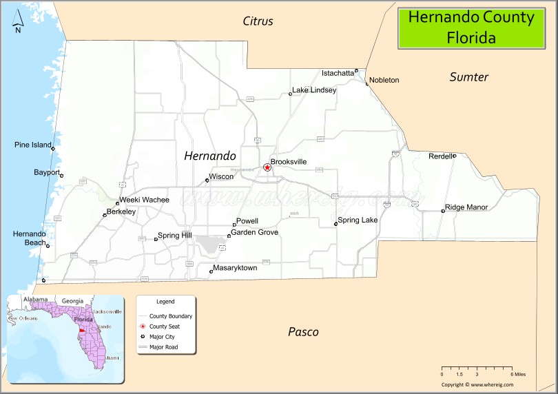 Hernando County Zip Code Map Hernando County 1886 Hernando County Map Fl 