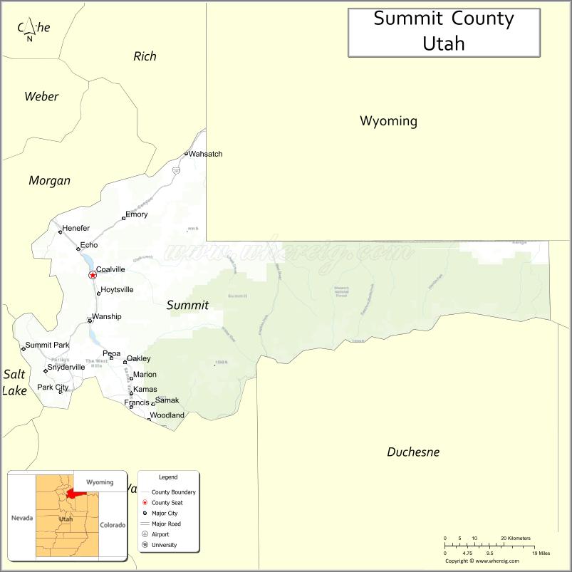 Map Of Summit County Utah Where Is Located Cities Population Summit County Map Ut 