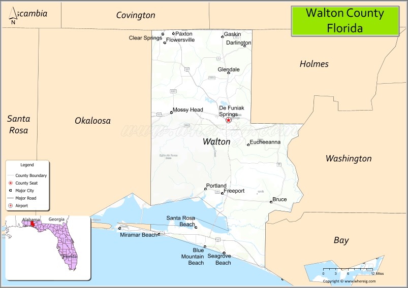 Walton County Map Walton County Map Fl 