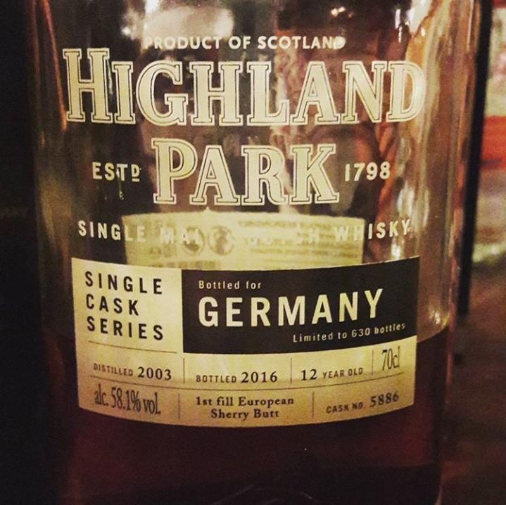 Highland Park bottled for Germany