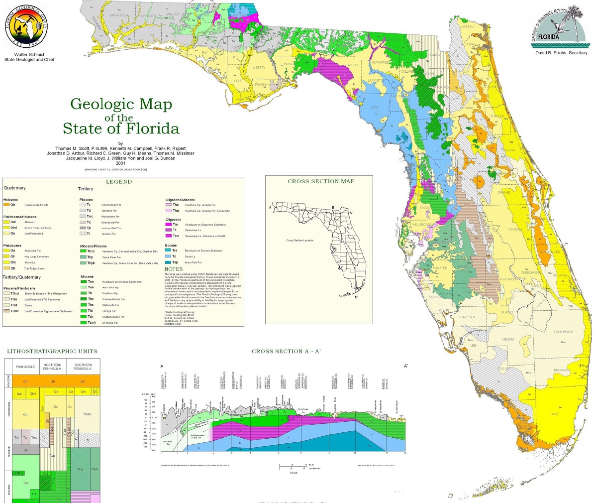Florida Maps WhiteClouds Florida Maps Geologic 