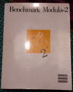 The 100 odd page manual that cam with Benchmark Modula-2 (before I sliced it up for scanning!)