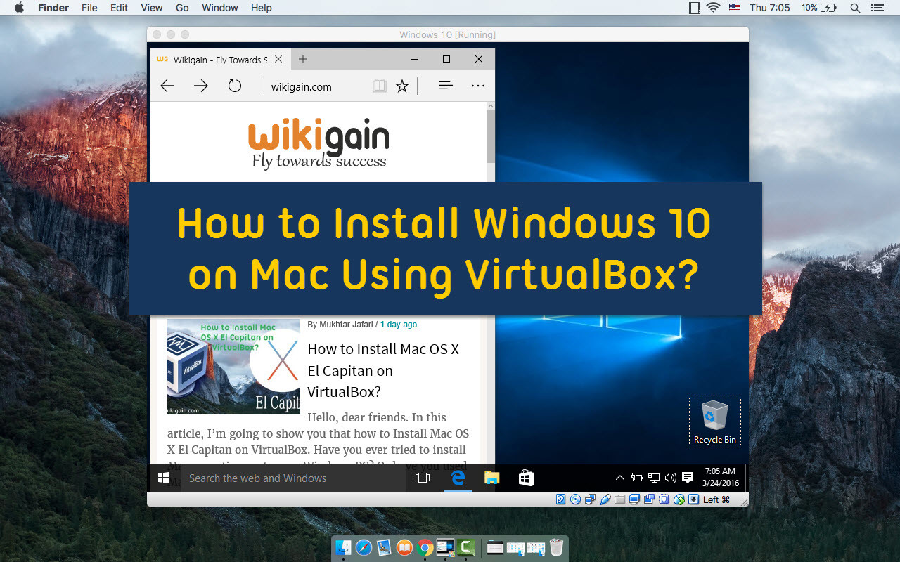 How to Install Windows 10 on Mac Using VirtualBox Create new Virtual