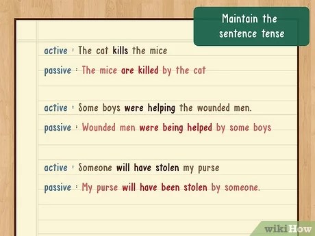 How To Change A Sentence From Active Voice To Passive Voice 