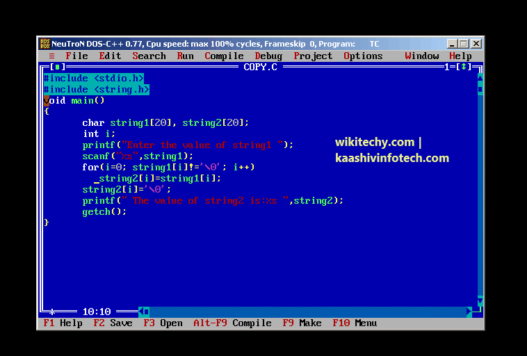 C Program To Copy One String To Another String Without Using Strcpy - Best Space Patterns in Ultra HD