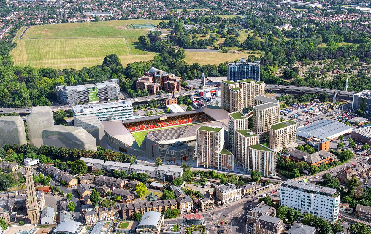 Creation of a new stadium campus Brentford Community Stadium Willmott Dixon