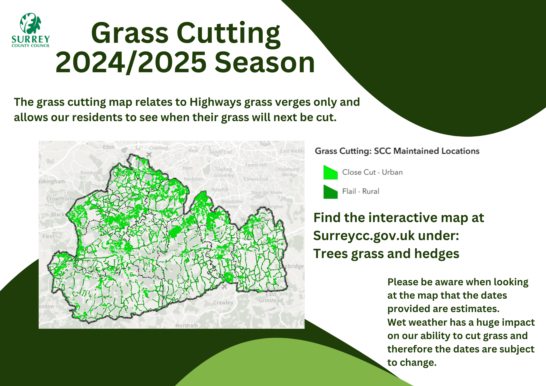 Grass Cutting Interactive Map Now Available Windlesham Parish Council 69029 Grass Cutting 