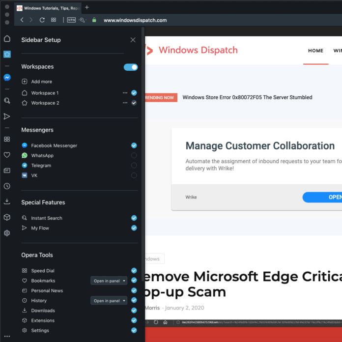 Disable Or Remove Workspaces In The New Opera Browser - Download Amazing City Wallpaper | 4K