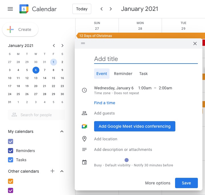 How to add and use different time zones in google calendar