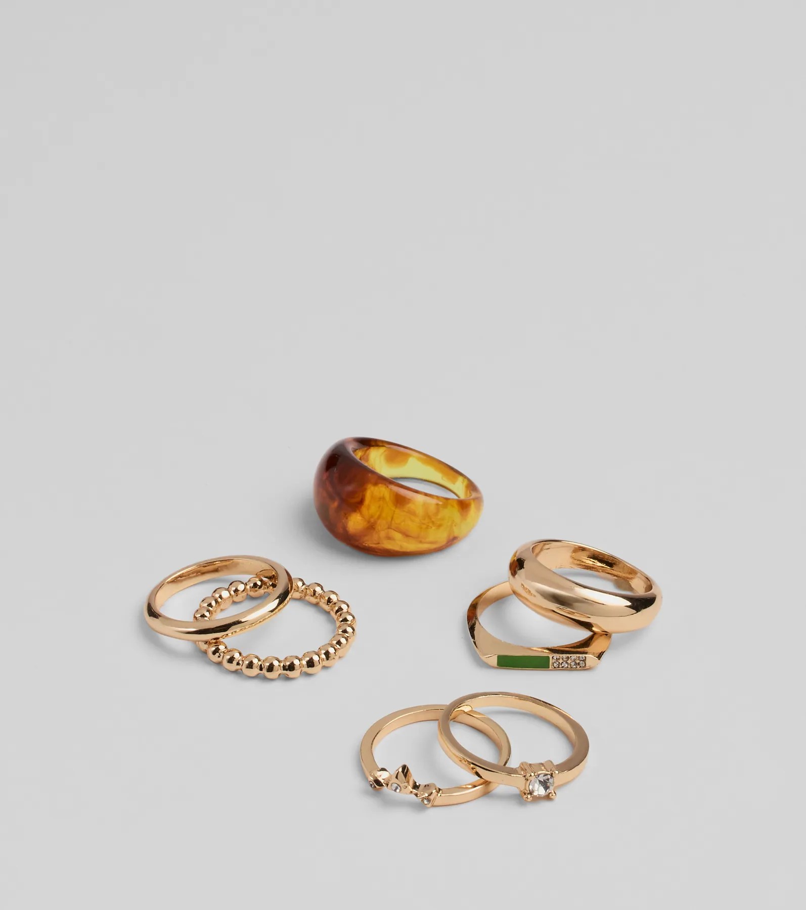 Chic Muse Statement Three Pack Ring Set Windsor - Best Vintage Arts in Retina