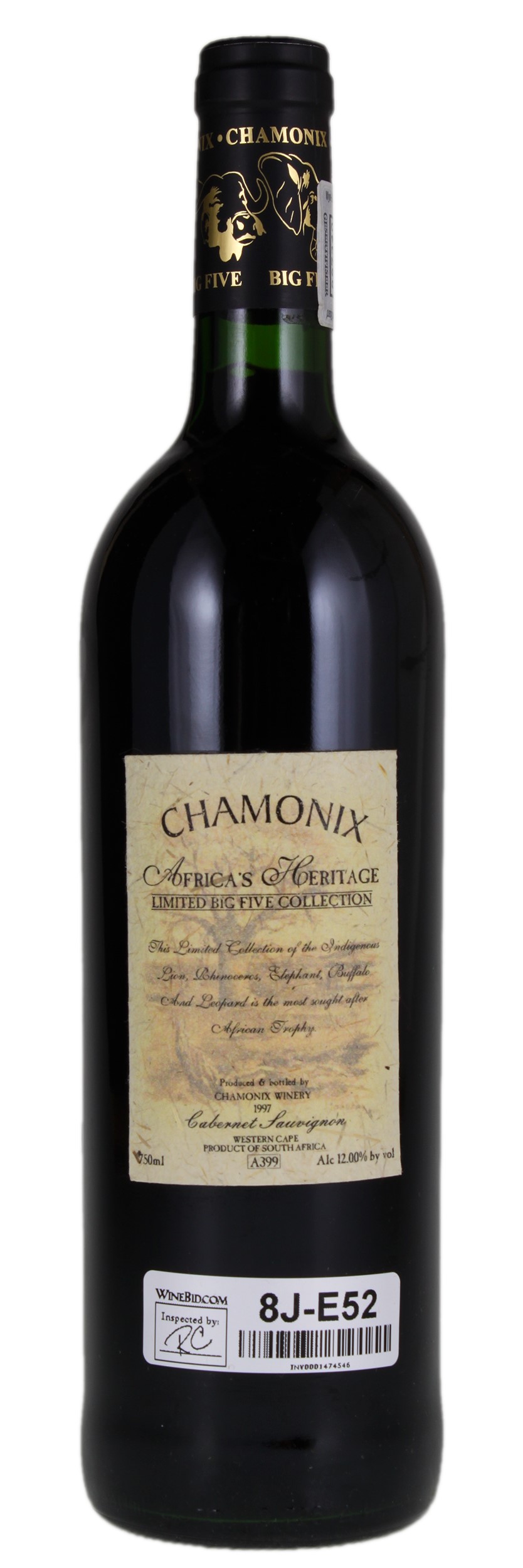 Chamonix Limited Big Five Collection 1997 Red Wine From