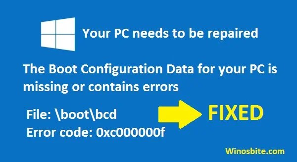 pic Recovery Error Code 0Xc00000F winosbite com