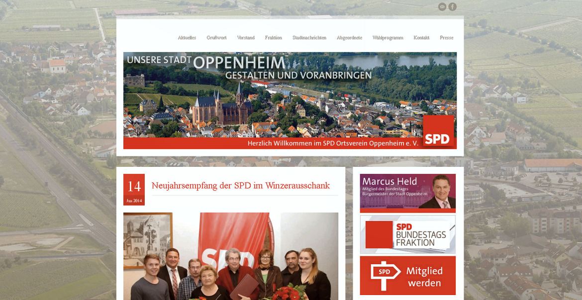 Neue Internetseite der SPD Oppenheim 1 Homepage SPD Oppenheim.