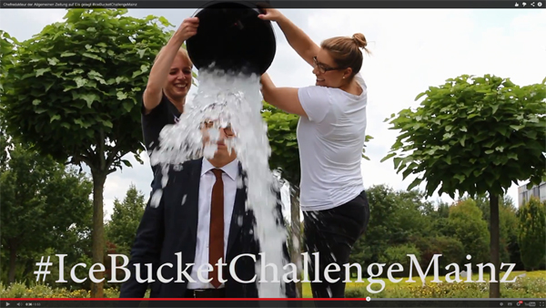 Ice Bucket Challenge - Die Aktion mit dem Eiskübel schwappt auch durch Rheinhessen 1 Ice Bucket Challenge schwappt durch Rheinhessen