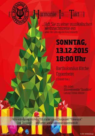 Adventskonzert der Harmonie im Takt ein voller Erfolg 2 Harmonie in Takt lädt zum Weihnachtskonzert
