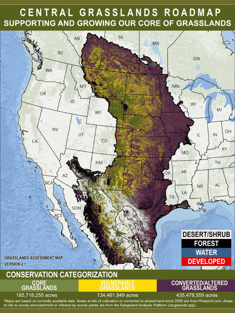 America S Last Great Grasslands Working Lands For Wildlife CGR Map 
