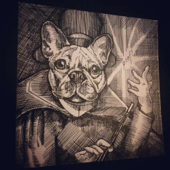 POOF | 2015 | pen and ink on art paper, 4" x 4"