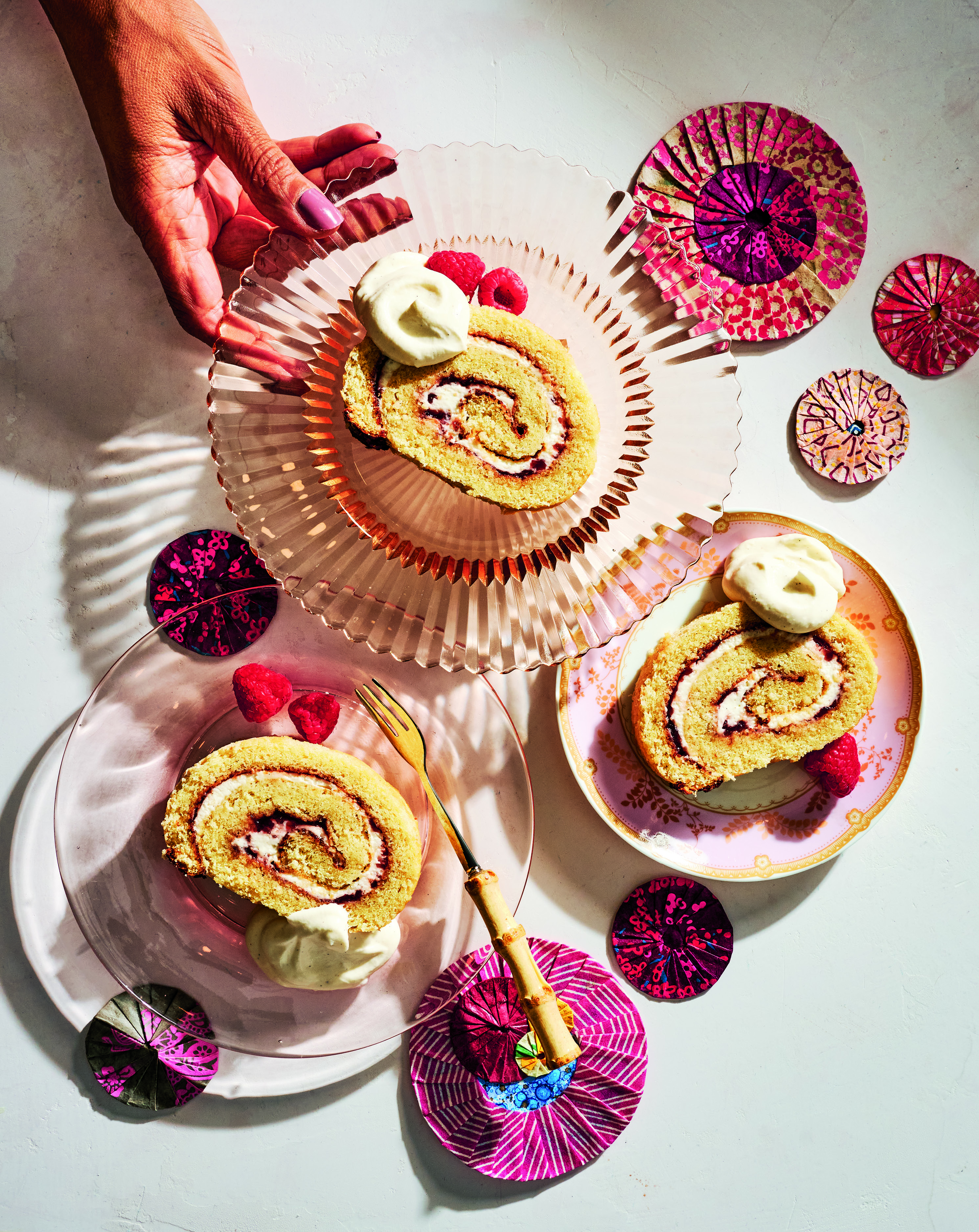 Raspberry Fruit Creme Roulade