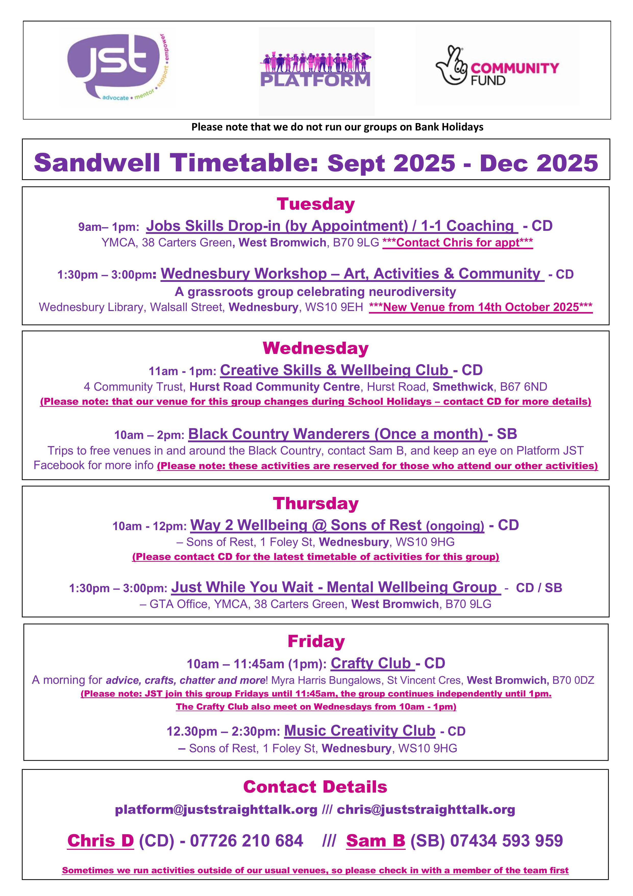 Sandwell Timetable (SEPT - DEC) 2025 v4.0