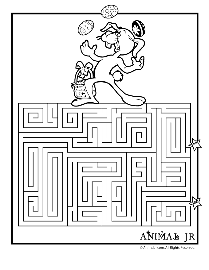 easter bunny printable maze woo jr kids activities